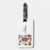 Steampunk Theme Thunder_Cove Gepäckanhänger (Rückseite vertikal)