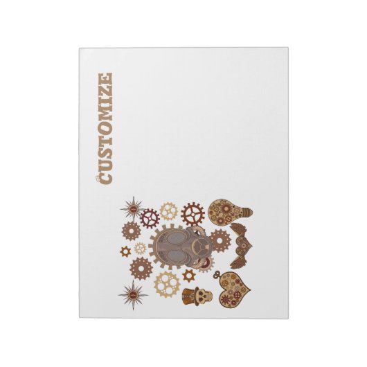 Steampunk Theme Thunder_Cove Notizblock (Rotiert)