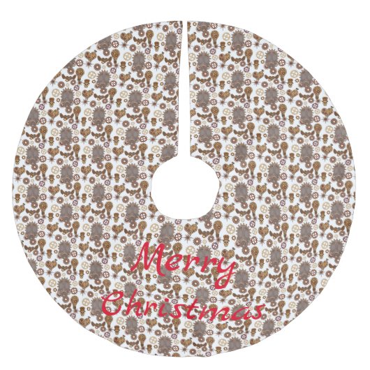 Steampunk Theme Thunder_Cove Polyester Weihnachtsbaumdecke (Vorderseite)