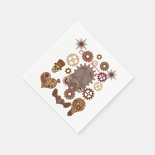 Steampunk Theme Thunder_Cove Serviette (Ecke)