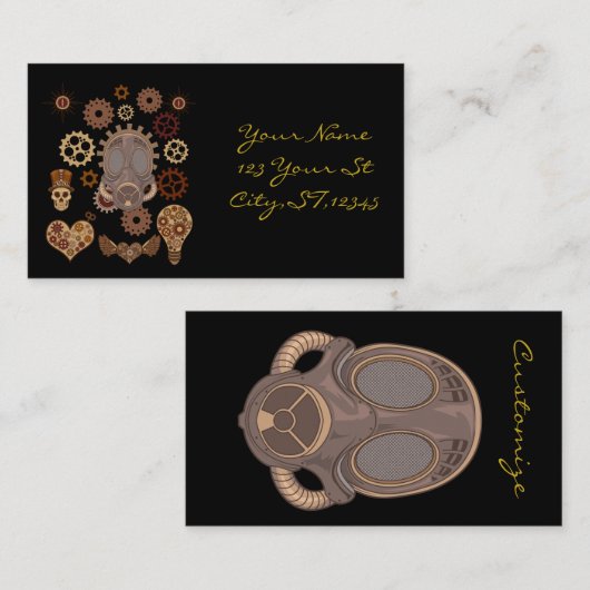 Steampunk Theme Thunder_Cove Visitenkarte (Vorne/Hinten)