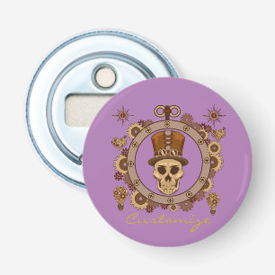 Steampunk Theme Top Hat Skull Thunder_Cove Flaschenöffner
