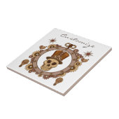 Steampunk Theme Top Hat Skull Thunder_Cove Fliese (Seite)