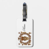 Steampunk Theme Top Hat Skull Thunder_Cove Gepäckanhänger (Rückseite vertikal)