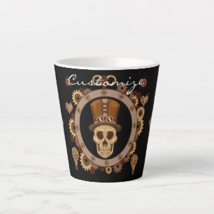 Steampunk Theme Top Hat Skull Thunder_Cove Milchtasse