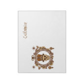 Steampunk Theme Top Hat Skull Thunder_Cove Notizblock (Rotiert)