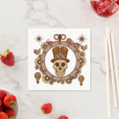 Steampunk Theme Top Hat Skull Thunder_Cove Serviette (Beispiel)
