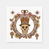 Steampunk Theme Top Hat Skull Thunder_Cove Serviette (Vorderseite)