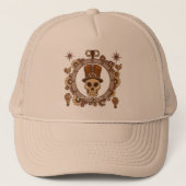 Steampunk Theme Top Hat Skull Thunder_Cove Truckerkappe (Vorderseite)