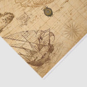 Steampunk Themed Alte Vintage Weltkarte Seidenpapier (Ausschnitt)