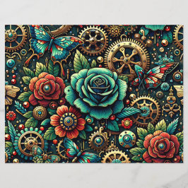 Steampunk Themed Doppelseitiges Scrapbook