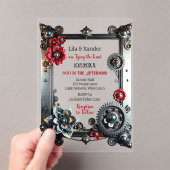 Steampunk Themed Wedding Acryleinladungen (Insitu (Handheld))