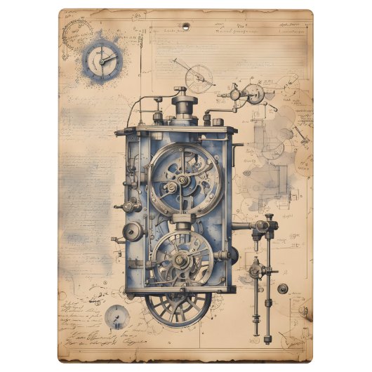 Steampunk Thingamajig Klemmbrett (Rückseite)