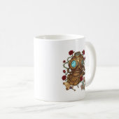Steampunk-Tiefseetaucherhelm Fantasy-Illustration Kaffeetasse (VorderseiteRechts)