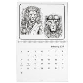 Steampunk-Tiere-Färbkalender Kalender (Feb 2027)