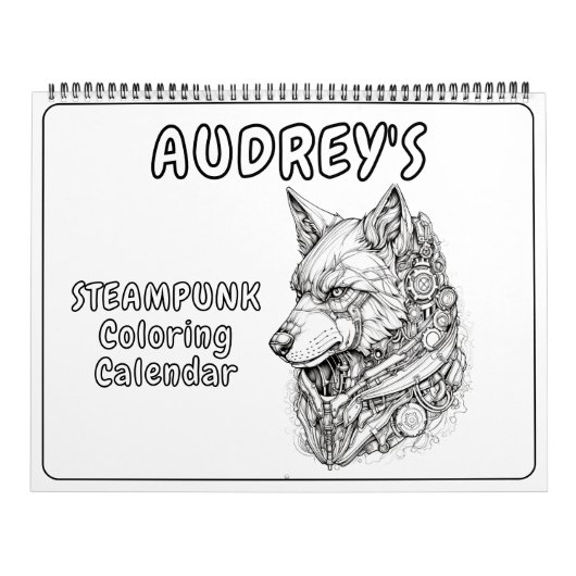 Steampunk-Tiere-Färbkalender Kalender (Titelbild)