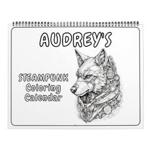 Steampunk-Tiere-Färbkalender Kalender