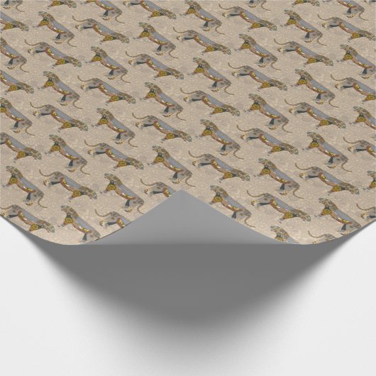Steampunk Tiger Geschenkpapier (Ecke)