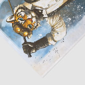 Steampunk Tiger Golfer Wasserfarbe BY7 Decoupage Seidenpapier (Ausschnitt)