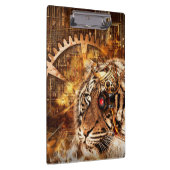 Steampunk Tiger Klemmbrett (Rechts)
