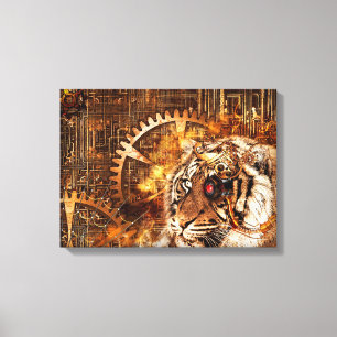 Steampunk Tiger Leinwanddruck
