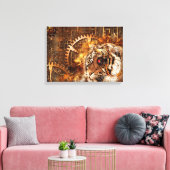 Steampunk Tiger Leinwanddruck (Insitu (Wohnzimmer))