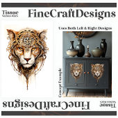 Steampunk Tiger Metallic Wheels Decoupage L 136 Seidenpapier