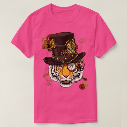 Steampunk Tiger Steampunk Tiger Animal Lovers T-Shirt (Design vorne)