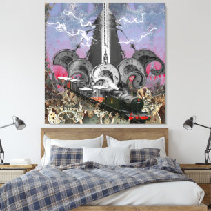 Steampunk Time Machine Canvas Print Leinwanddruck