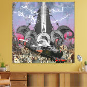 Steampunk Time Machine Canvas Print Leinwanddruck (Insitu (Wohnzimmer))