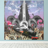 Steampunk Time Machine Canvas Print Leinwanddruck (Insitu (Holzboden))