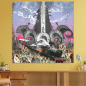 Steampunk Time Machine Canvas Print Leinwanddruck (Insitu (Wohnzimmer))