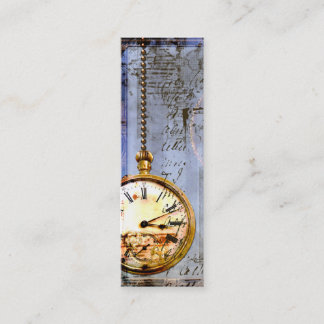 Steampunk Time Machine Pocket Watch Business Card Mini Visitenkarte