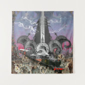 Steampunk-Time-Machine-Tapestry Wandteppich (Vorderseite)