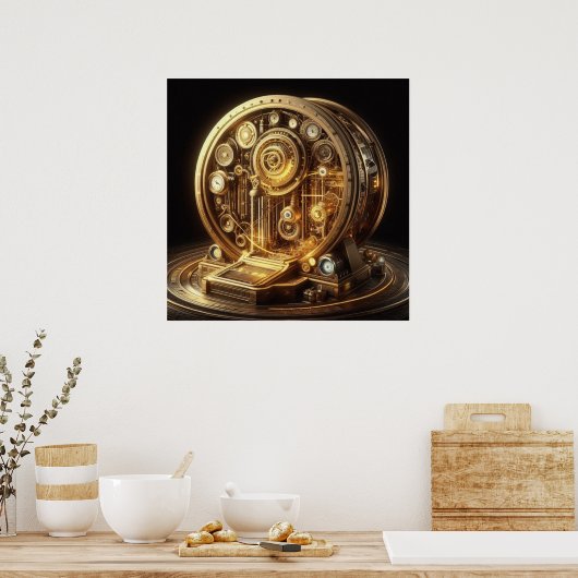 Steampunk, Time Machine, Time/Space/Continuum 005X Poster (Küche)