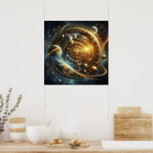 Steampunk/Time Machine, Time/Space/Continuum 6003X Poster (Küche)