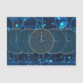 Steampunk Time Machine Uhren Gears Seidenpapier (Vorderseite)