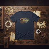 Steampunk Time Machine - Yesterday & Tomorrow Navy T-Shirt
