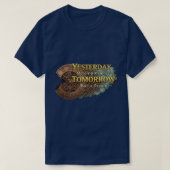 Steampunk Time Machine - Yesterday & Tomorrow Navy T-Shirt (Design vorne)