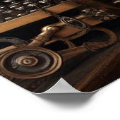 Steampunk-Time Machine Young Girl and Tiger 80-4 Poster (Ecke)