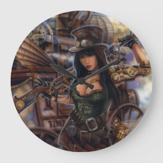 Steampunk Time Traveller Clock! Große Wanduhr