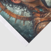 Steampunk Timekeeper Portrait Decoupage Seidenpapier (Detail)