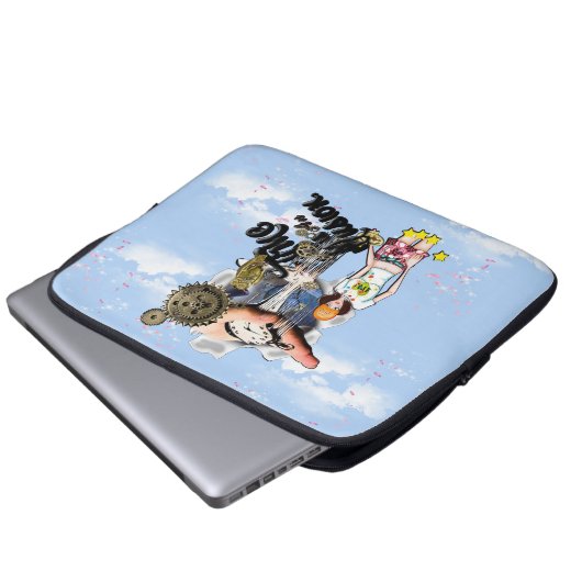 Steampunk Timeless Wedding Party Karten & Geschenk Laptopschutzhülle (Vorne Knopf)