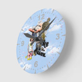 Steampunk Timeless Wedding Party Karten & Geschenk Runde Wanduhr (Winkel)