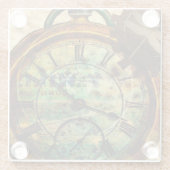 Steampunk Timepiece Glasuntersetzer (Rückseite)
