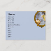 Steampunk Timepiece Yellow Roses Business Cards Visitenkarte (Rückseite)