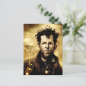 Steampunk Tom Waits Postkarte (Stehend Vorderseite)