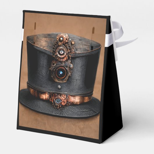 Steampunk Top Hat Geschenkschachtel (Rückseite)