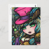 Steampunk Top Hat Potion Fairy Fantasy Art Girl Postkarte (Vorne/Hinten)