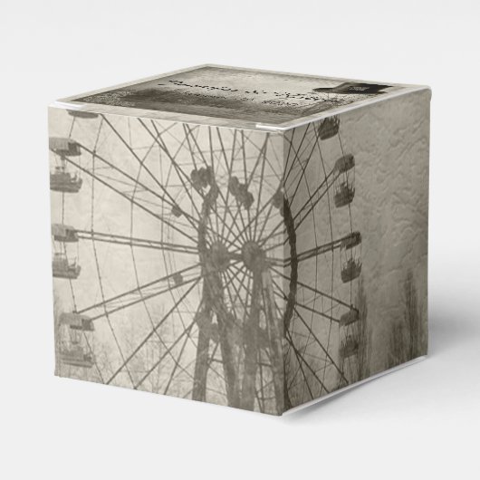 Steampunk-Top-Hut-Gastgeschenk Hochzeit Geschenkschachtel (Vorderseite)